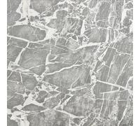 Vasari Enzo Grey Marble Wallpaper - Metallic Glitter Effect Feature Wall Modern - Luxury Heavyweight Textured Vinyl