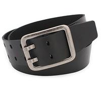 Vascavi Leather belt, full leather belt, buffalo leather, denim belt, approx. 5 cm, fashion, trouser belt, made in Germany, 125cm total length 135cm, One Size