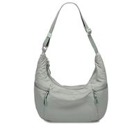 VASCHY Crossbody Crescent Bag for Women, Casual Lightweight Nylon Medium Slouchy Hobo Bags Purses for Travel/Gym/Work/College Light Green