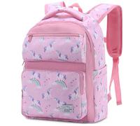 VASCHY Girls Backpack, Kids Cute Kindergarten Preschool Children Backpack 12L Small Bookbag for School Travel Pink Unicorns