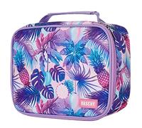 VASCHY Large Pencil Case, Pen Pouch Bag with Detachable Layers for Girls Portable Aesthetic Maker Holder with Big Compartment and Top Handle Desk Organizer for Women College Office Purple Pineapple