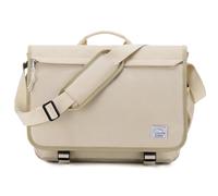 VASCHY Messenger Bag for Men Women,Water Resistant Casual Shoulder Bag Fashion Lightweight Work Bag Crossbody Satchel Handbag for Women College Campus Apricot