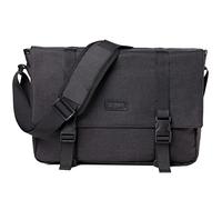 VASCHY Messenger Bag, Lightweight Man Bag 14 inch Laptop Shoulder Bag Water Resistant Briefcase Work Bag with Padded Shoulder Strap and Laptop Sleeve for Women for Business College Travel (Black)