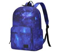 VASCHY School Backpack for Boys, Lightweight Bookbag Schoolbag for Elementary School Casual Basic Simple Rucksack Daypack for Middle School Galaxy