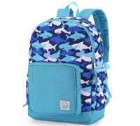 VASCHY Toddler Kids Backpacks, Cute Lightweight School Bag Water Resistant Preschool Backpack for Boys with Chest Strap Baby Sharks