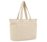 VASCHY Tote Bag for Women, Lightweight Quilted Puffer Work Tote with Laptop Compartments Large Puffy Handbag for Nurse/Teacher/Travel/Gym Apricot