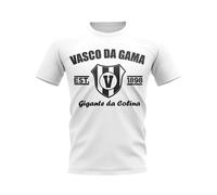 Vasco da Gama Junior Established Football T-Shirt in White | Size: 7-8 Years Vasco da Gama White 7-8 Years