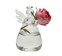 Vase à fleurs d'ange en verre, récipient à fleurs transparent, dessus de Ta