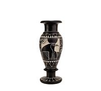 Vase black sculpture pharaonic scenes Ancient gods carving unique heavy stone Made in Egypt …