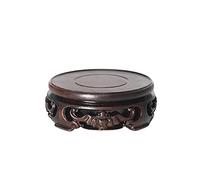 Vase Bonsai Base,Vase Base,Wooden Flower Pot Base, 1.77 Inches High Wood Potted Plant Display Stand, Wooden Stand for Vase and Fish Tank Chinese Display Stands (Size : Large) ( Size : 14.5x12.5x4.5cm