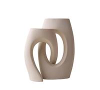 Vase Creative Ceramic Light Decoration Living Room Dining Table Dry Flower Art Flowers