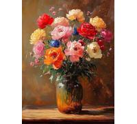 Vase Diamond Art Flower Diamond Painting Kits for Adults 5D DIY Full Square Drill Cross Stitch Kits for Adults Arts and Crafts for Home Bedroom Decor, Room Decor, Gifts for Women 25*35CM -yym2507UN