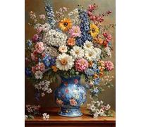 Vase Diamond Art Flower Diamond Painting Kits for Adults Beginner 5D DIY Full Square Drill Cross Stitch Kits for Adults Arts and Crafts for Bedroom Decor, Room Decor, Gifts 12x16inch -bby250709