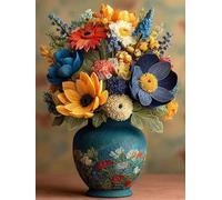 Vase Diamond Art, Flowers Diamond Painting 5D DIY Full Square Drill Crystal Art Cross Stitch Kits for Adults Beginner, Dimond Painting Pattern Design for Home Decor, Wall Decor 70x95cm -wyl2506T8
