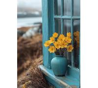Vase Diamond Art Landscape Diamond Painting Kits for Adults Beginner 5D DIY Full Square Drill Cross Stitch Kits for Adults Arts and Crafts for Bedroom Decor, Room Decor, Gifts 100x135cm -bby2507B4