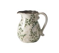 Vase for Flowers Ceramic Crackle Glaze with Green Floral Pattern Vase