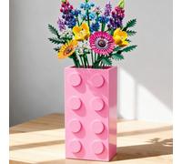 Vase for Lego Flower Bouquet Building Set,Display Stand for Lego Roses-Pink | Use for LEGO 10347 10280 10328 Flowers, Gift for Lego Flowers Lover(vase only)-Pink