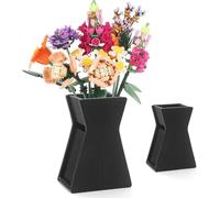 Vase for Lego Flowers Bouquet, Wooden Modern Holder Display Stand for Lego Roses Botanical Collection Roses, Orchid, Tulips Building Kits, Unique Home Decor Gift for Flower Lovers