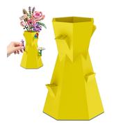 Vase for Lego Flowers,Compatible with Lego Bricks,for Lego Flower Bouquet Building Set,Display Stand for Lego Roses Cherry Blossom Sunflower Tulips Daffodils Lotu,Gift for Lego Flowers Lover-Yellow
