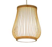 Vase Hand Bamboo Pendant Light Simple Bamboo Chandelier Ceiling Light Ceiling Lamp Rural Style Chandelier with lampshade for Dining Room, Living Room