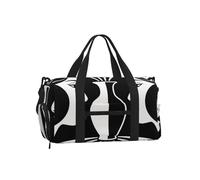 Vase Illusion Duffel Bag with Shoe Compartment-Sports Gym Weekender for Men Women, Waterproof Travel Tote with Wet Pocket for Dirty Shoes