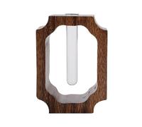 Vase of - Decorative Wooden Vase | Test Tube Pots for Flowers | Hinged Tube Vases | Aesthetic Test Tube Door in Clear for the Living Room at Home