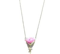 Vase Pendant Necklace, 4.5x3cm Elegant Chain Jewelry With Delicate Bouquet Holder Design, Lightweight Wearable Piece Adds Charming Accent, DIY Vase Chain Necklace, Fashion Jewelry For Holiday Birthday
