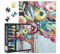 Vase Puzzles for Adults - Jigsaw Puzzles 1000 Pieces for Adults Flower, 27.5x19.7 Inch Abstract Colorful Floral Art Difficult and Challenge Puzzle Game for Living Room Wall Decor
