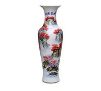 Vase Retro Chinese Ceramic Hand-painted Landscape Painting Floor-to-ceiling Large Vase Home Living Room Decoration Ornaments Home Decorations