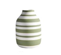 vase, Striped Round Vintage Green Ceramic Flower Arrangement Home Living Room Entryway Home DéCor Accents