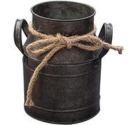 vase， Vase Decorative Country Vintage Old Milk Can Rustic Shabby Chic Primitive Distressed Bucket