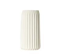 Vase, Vase Flowers White Ceramic Origami Stripe Floral Minimalism Ribbed Home Decor Centerpiece Centerpieces For Vases