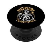 Vasectomy Reversal Party Skeleton PopSockets Adhesive PopGrip