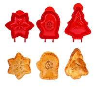 VasedGins Christmas One-Press Hand Pie Maker, Mini Hand Pie Maker, Dough Presser Pocket Pie Molds, Baking Hand Pie Molds for Christma Party Home Potluck