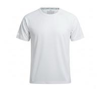 Vasego - 1 Pack Men’s Slim Fit Athletic Running T-Shirt - 100% Polyester Moisture-Wicking Tee with Reflective Safety Strips for Night Running - Pullover Crew Neck Performance Top - (White,L)