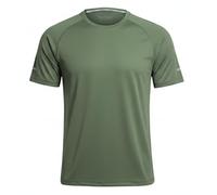 Vasego - 1 Pack Men’s Slim Fit Athletic Running T-Shirt - 100% Polyester Moisture-Wicking Tee with Reflective Safety Strips for Night Running - Pullover Crew Neck Performance Top - (Olive,M)