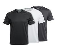 Vasego Men’s Slim Fit Athletic Running T-Shirt - 100% Polyester Moisture-Wicking Quick Dry Reflective Safety Top for Night Running Gym Training Fitness - Lightweight Pullover Crew Neck Sports Tee