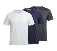 Vasego Men’s Slim Fit Athletic Running T-Shirt - 100% Polyester Moisture-Wicking Quick Dry Reflective Safety Top for Night Running Gym Training Fitness - Lightweight Pullover Crew Neck Sports Tee