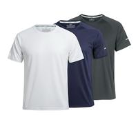 Vasego Men’s Slim Fit Athletic Running T-Shirt - 100% Polyester Moisture-Wicking Quick Dry Reflective Safety Top for Night Running Gym Training Fitness - Lightweight Pullover Crew Neck Sports Tee