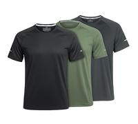 Vasego Men’s Slim Fit Athletic Running T-Shirt - 100% Polyester Moisture-Wicking Quick Dry Reflective Safety Top for Night Running Gym Training Fitness - Lightweight Pullover Crew Neck Sports Tee