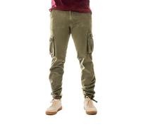 Vasego Men's Cargo Trousers - Durable Work Pants for Men with 6 Pockets - Loose Fit Men's Work Trousers - Camping Hiking Trousers | Colour: Olive, Size: 34