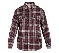 Vasego Mens Flannel Shirt, Long Sleeve Regular Fit Cotton Lumberjack Shirt With Button-Down Pockets - Burgandy, S