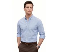 Vasego Regular Fit Long Sleeve Button Down Collar Oxford Shirt for Men