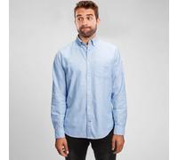 Vasego Regular Fit Long Sleeve Button Down Collar Oxford Shirt For Men With Light Blue, L