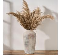 Vaseking Large Ceramic Rustic Vase, 11 inch Minimalist Decorative Farmhouse Tall Vase for Home Decor, Living Room, Shelf Decor, Enterway, Wedding, Table Decoration, Gray