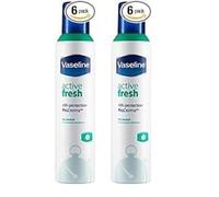 Vaseline Active Fresh Anti-perspirant Deodorant Aerosol 6 x 250 ml (Pack of 2)