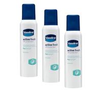 Vaseline Active Fresh Unisex Deodorant Body Spray with ProDerma technology for 48 hour wetness and odour protection 150 ml (Pack of 3)