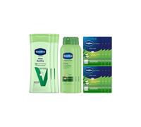 Vaseline Aloe Bundle Lip Therapy 4g, Spray Body Lotion 190ml & Body Lotion 400ml