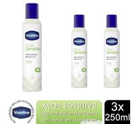 Vaseline Aloe Sensitive Women's Soothing Anti-Perspirant Women's Deodorant Spray 250ml 3 Pack