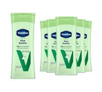 Vaseline Intensive Care Body Lotion Aloe Soothe Softens Dry, Cracked Skin 400 ml Pack of 6
